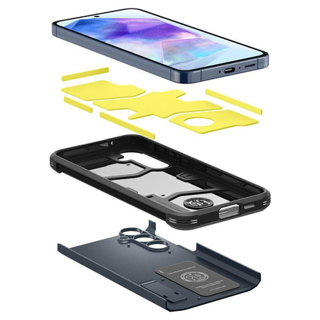 Spigen Tough Armor - pouzdro pro Samsung Galaxy A55 5G (Metal Slate)