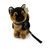 Rappa - Mascotte en peluche réaliste de Berger allemand avec laisse debout 23 cm Respect de l'environnement