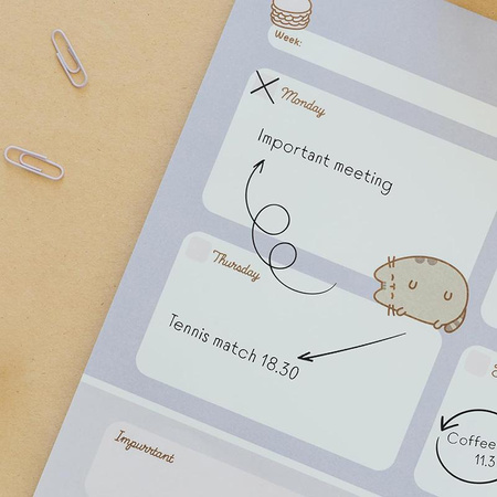 Pusheen - Weekly planner from Moments collection 54 pages A3