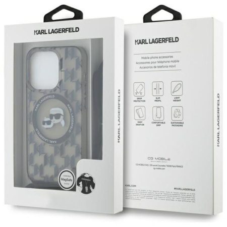 Karl Lagerfeld IML Crossbody Monogram Karl & Choupette Head MagSafe - iPhone 16 Pro Case (black)