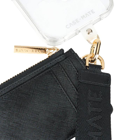 Case-Mate Essential Phone Strap with Wallet - univerzální řemínek na telefon s peněženkou (černý)