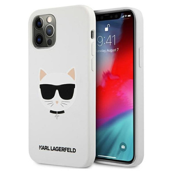 Karl Lagerfeld Choupette Head Silicone - iPhone 12 / iPhone 12 Pro Case (white)