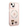 Karl Lagerfeld Karl & Choupette Aluminium MagSafe - Coque pour iPhone 14 Plus (rose)