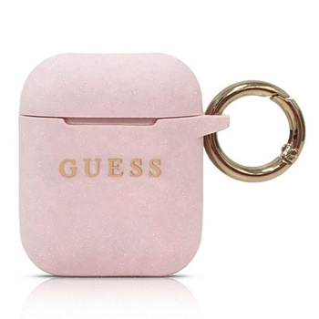 Silikonové pouzdro Guess - pouzdro na AirPods (růžové)
