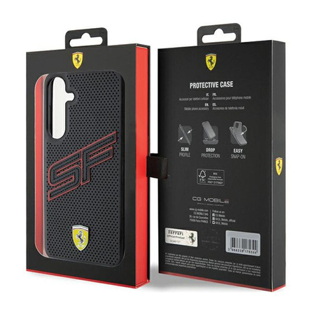 Ferrari Big SF Perforated - Hülle für Samsung Galaxy S24+ (schwarz)