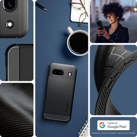 Spigen Rugged Armor - Gehäuse für Google Pixel 8A (Schwarz)