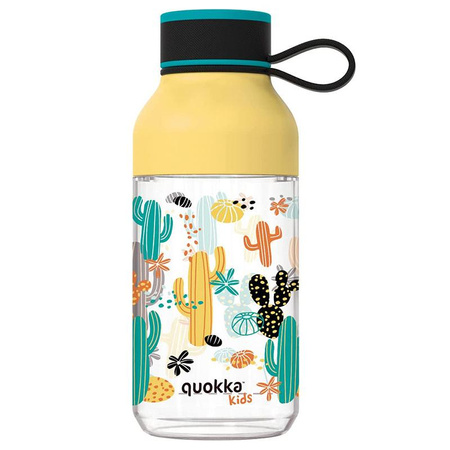 Quokka Ice Kids pánttal - 430 ml-es tritán vizes palack pánttal (Cactus)