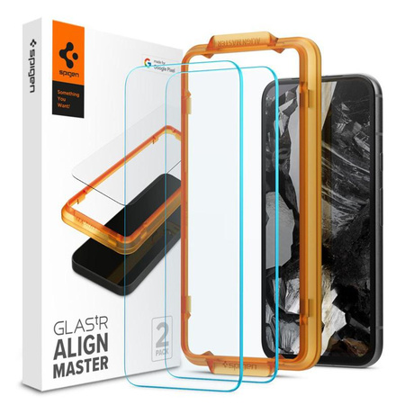 Spigen Alm Glas.TR 2-Pack - Tempered glass for Google Pixel 8A (2 pcs.) (Transparent)