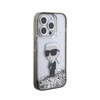 Karl Lagerfeld Liquid Glitter Ikonik - iPhone 15 Pro Tasche (Transparent)