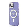 Guess Glitter Gold MagSafe - iPhone 14 Plus tok (lila)