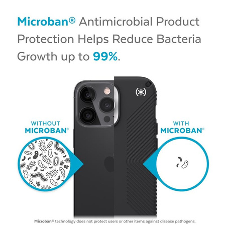 Speck Presidio2 Grip - Csúszásgátló tok iPhone 13 Pro készülékhez (Fekete / Fekete / Fehér)