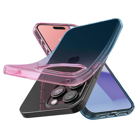 Spigen Liquid Crystal Glitter - Hülle für iPhone 15 Pro (Farbverlauf Pink)