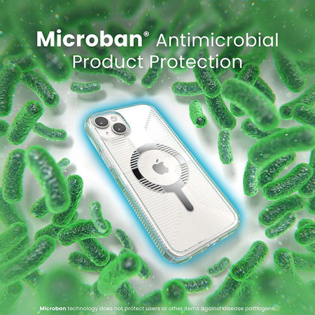 Speck Gemshell Grip + MagSafe - Schutzhülle für iPhone 15 Plus / iPhone 14 Plus (Clear / Chrome Finish)