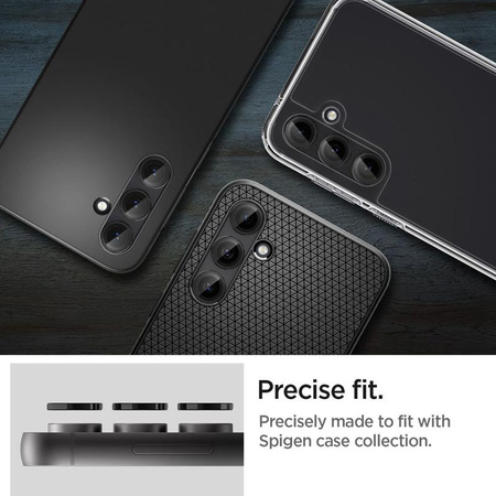 Spigen Optik Pro GLAS.TR EZ Fit kameravédő 2-Pack - Lencsevédő üveg Samsung Galaxy S23 FE készülékhez (2 db) (Fekete)