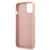 Guess Saffiano 4G Big Silver Logo - iPhone 13 mini Tasche (rosa)