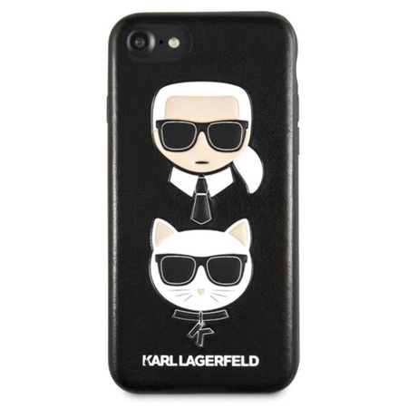 Karl Lagerfeld Embossed Case Karl & Choupette - Case iPhone SE 2020 / 8 / 7 (black)
