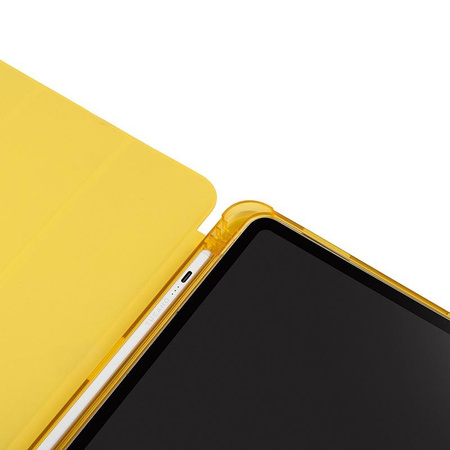 Tucano Satin Case - Tasche für iPad 10.9" (2022) mit Magnet & Standfuß mit Apple Pencil Halter (gelb)