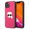 Karl Lagerfeld PU Leather Karl's Head Metal - Etui iPhone 13 (różowy)