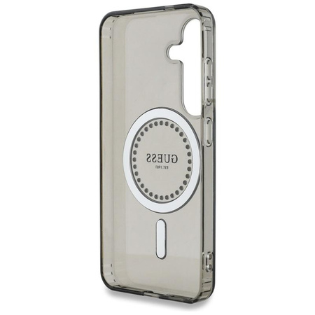 Guess Rhinestones Printed Classic Logo MagSafe - Case for Samsung Galaxy S25 (black)
