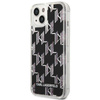 Karl Lagerfeld Monogram Liquid Glitter - Hülle für iPhone 14 Plus (Schwarz)