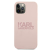 Karl Lagerfeld Silicone Stack Logo - pouzdro pro iPhone 12 / iPhone 12 Pro (růžové)