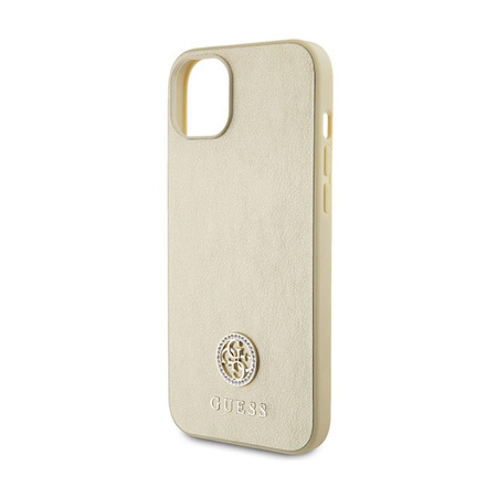 Guess 4G Strass Metal Logo - iPhone 15 Plus Tasche (gold)