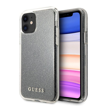 Třpytivé pouzdro Guess - pouzdro pro iPhone 11 (stříbrné)