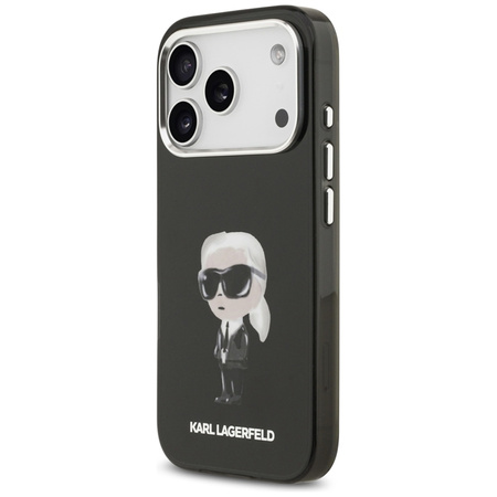Karl Lagerfeld IML Aquarelle Karl & Logo MagSafe - Custodia per iPhone 17 Pro (Nero)