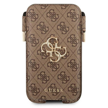 Guess 4G Big Metal Logo Pouch - S/M phone pouch max 6.1" (brown)