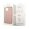 Guess Saffiano Metal Logo Stripes - iPhone 14 Plus Case (pink)