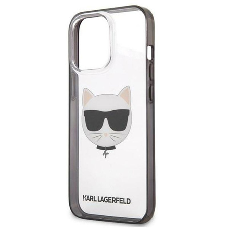 Karl Lagerfeld Choupette Head - iPhone 13 Pro Case (clear / black frame)