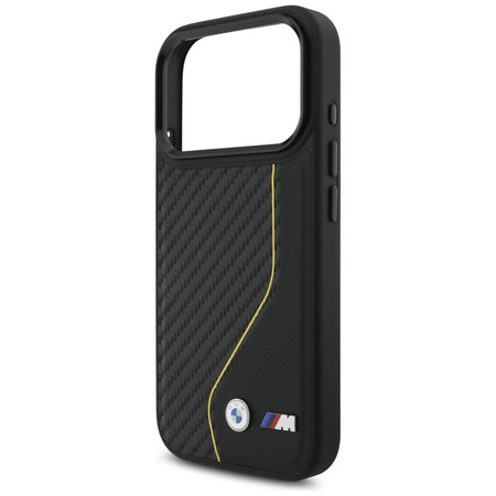 BMW M Carbon Line & Logo MagSafe – Kryt iPhone 17 Pro (žlutý)