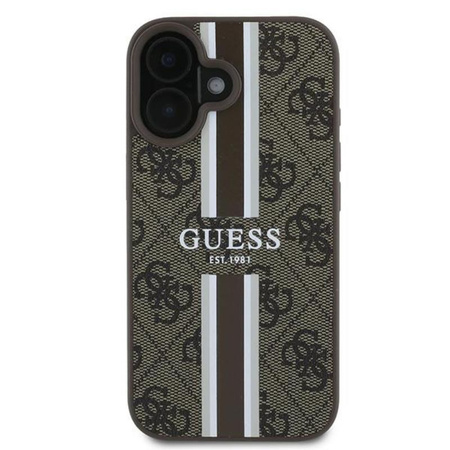 Guess 4G Printed Stripes MagSafe - iPhone 16 Plus Case (brown)