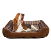 Weiches Sofabett für Hunde 75 x 58 x 19 cm roz. L (braun)