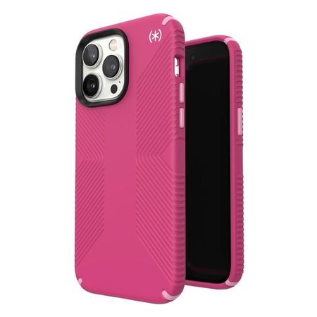 Speck Presidio2 Grip MagSafe - Rutschfestes Gehäuse für iPhone 14 Pro Max (Digitalpink / Blossompink / Weiß)