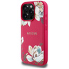Guess Grained Printed Flower Pattern MagSafe - Etui do iPhone 16 Pro Max (fuksja)