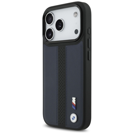 BMW M Perforated Stripe Logo MagSafe - iPhone 17 Pro Case (Navy Blue)