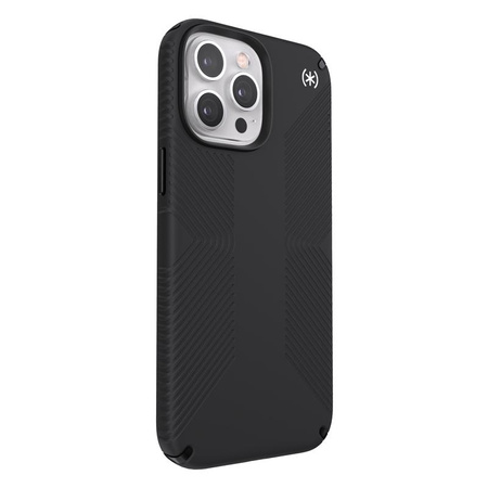 Speck Presidio2 Grip - Rutschfestes Gehäuse für iPhone 13 Pro Max / iPhone 12 Pro Max (Schwarz)