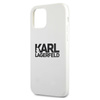 Karl Lagerfeld Silicone Stack Logo - pouzdro pro iPhone 12 / iPhone 12 Pro (bílé)