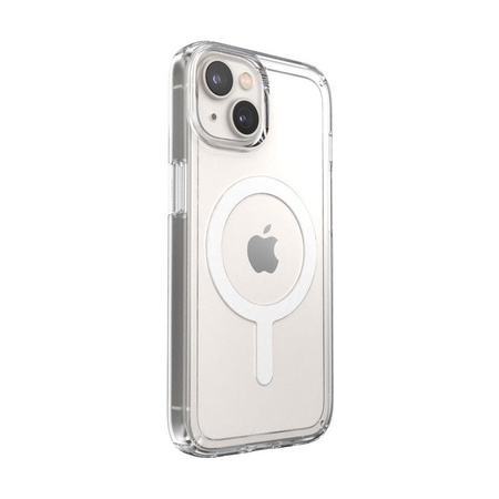 Speck Gemshell + MagSafe - Case for iPhone 14 / iPhone 13 with MICROBAN half (Clear)