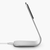 XVIDA (POWER 2) Wireless Charging Desk Stand - Qi 7.5W Inductive Charger for desk, aluminum (silver)