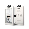 Karl Lagerfeld Liquid Glitter NFT Karl's Head - iPhone 14 Pro Tasche (silber)