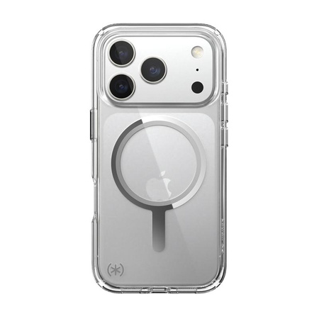 Pouzdro Speck Presidio Perfect Clear MagSafe pro iPhone 17 Pro (průhledné / stříbrné)