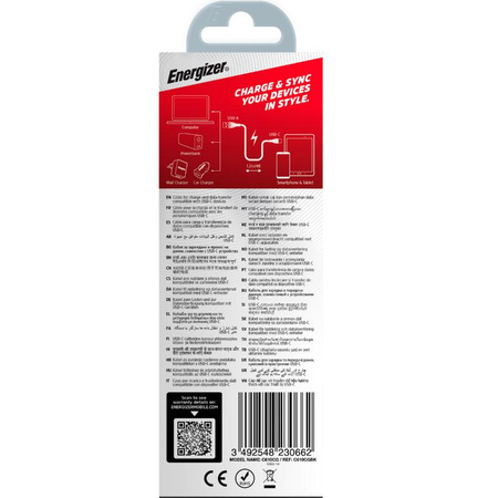 Energizer Classic - USB-A zu USB-C Verbindungskabel 1.2m (Schwarz)