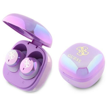 Guess 4G Printed Logo - TWS Bluetooth Headphones + Charging Case (purple)