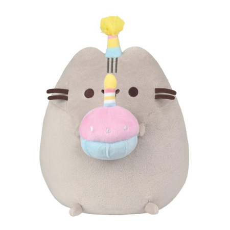 MASKOTKA PUSHEEN DLA DZIECKA Z TORTEM 24cm PLUSZOWA PRZYTULANKA KOTEK