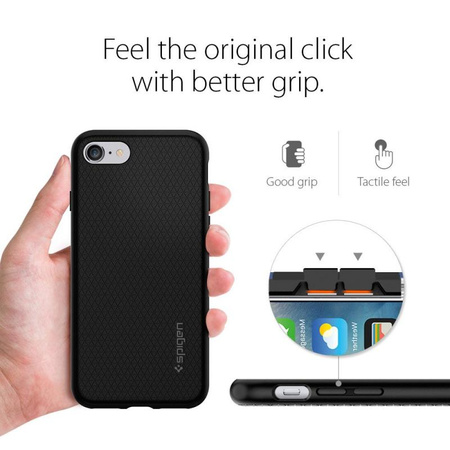 Spigen Liquid Air - Case for iPhone SE 2022 / SE 2020 / 8 / 7 (Black)