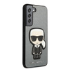 Karl Lagerfeld Saffiano Ikonik Patch - Etui Samsung Galaxy S22 (srebrny)