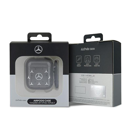 Mercedes nagy csillagminta - AirPods 1/2 gen tok (fekete)