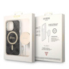 Guess Bundle Pack MagSafe 4G - MagSafe iPhone 13 Pro Max case + charger set (black/gold)